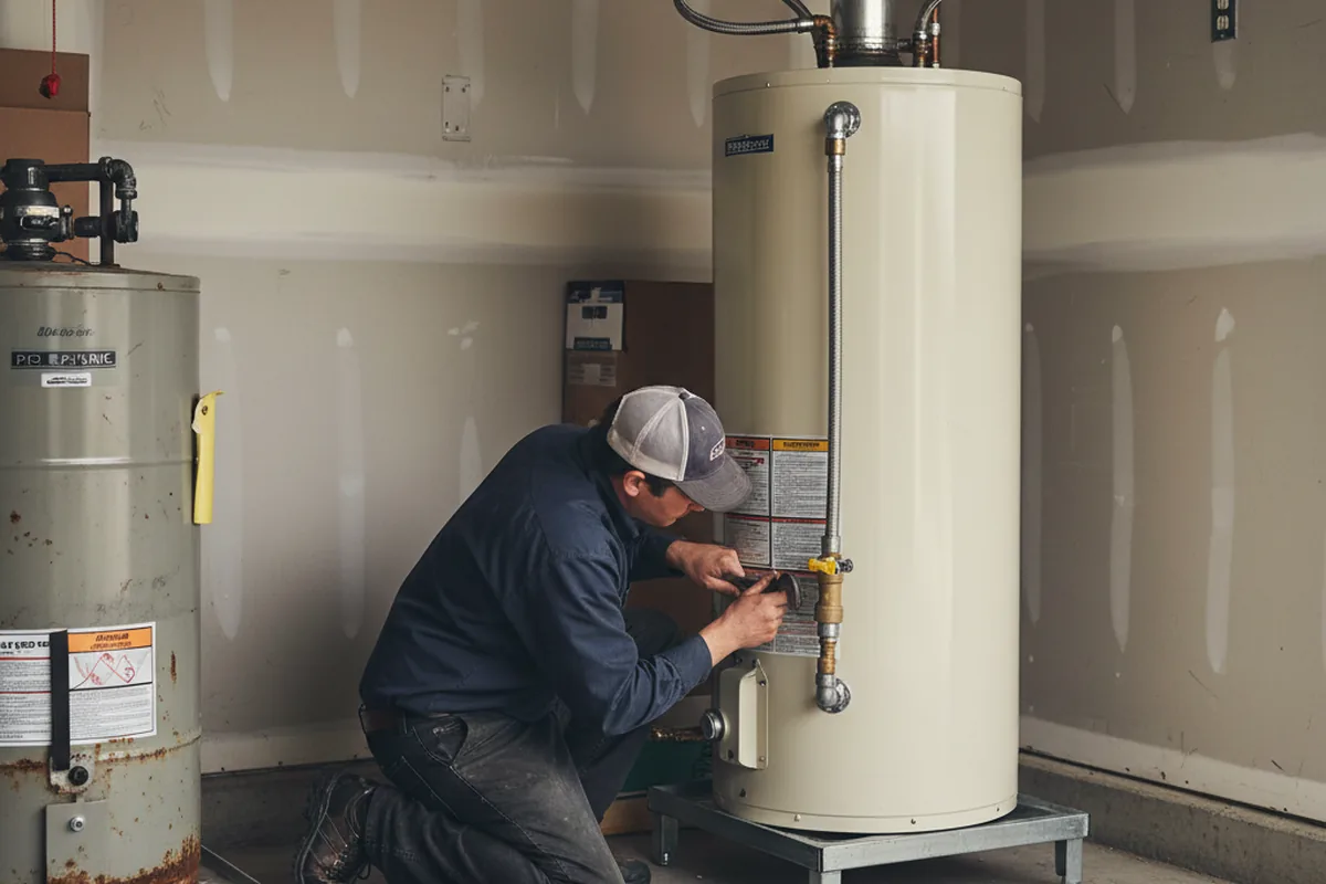 Water heater and shutoff valve replacement in Pangburn